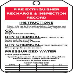 Fire Extinguisher Tags