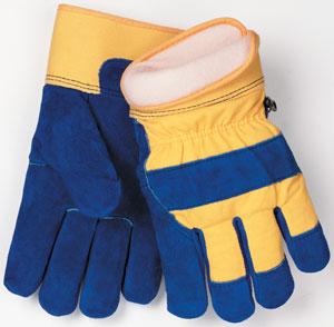 Split Leather/Cotton Winter Gloves
