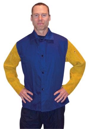 Flame-Retardant Cotton Jackets with Leather Sleeves